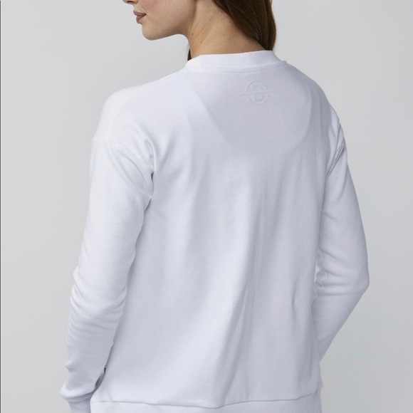 DYI Inspired Flocked Sweater in White - Picture 2 of 5